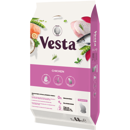 Vesta維斯塔 無穀熟齡貓 皮毛保健配方【雞肉】6.8kg